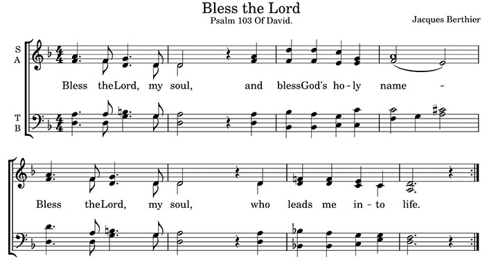 Bless the Lord my Soul Score SATB